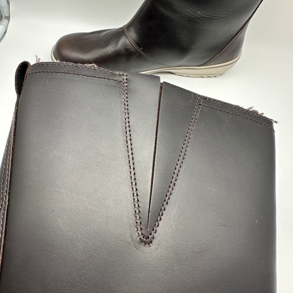 LL Bean Boots Carrabassett Tek 2.5 Primaloft 100g Tall Brown Leather Womens 11 - Picture 6 of 10